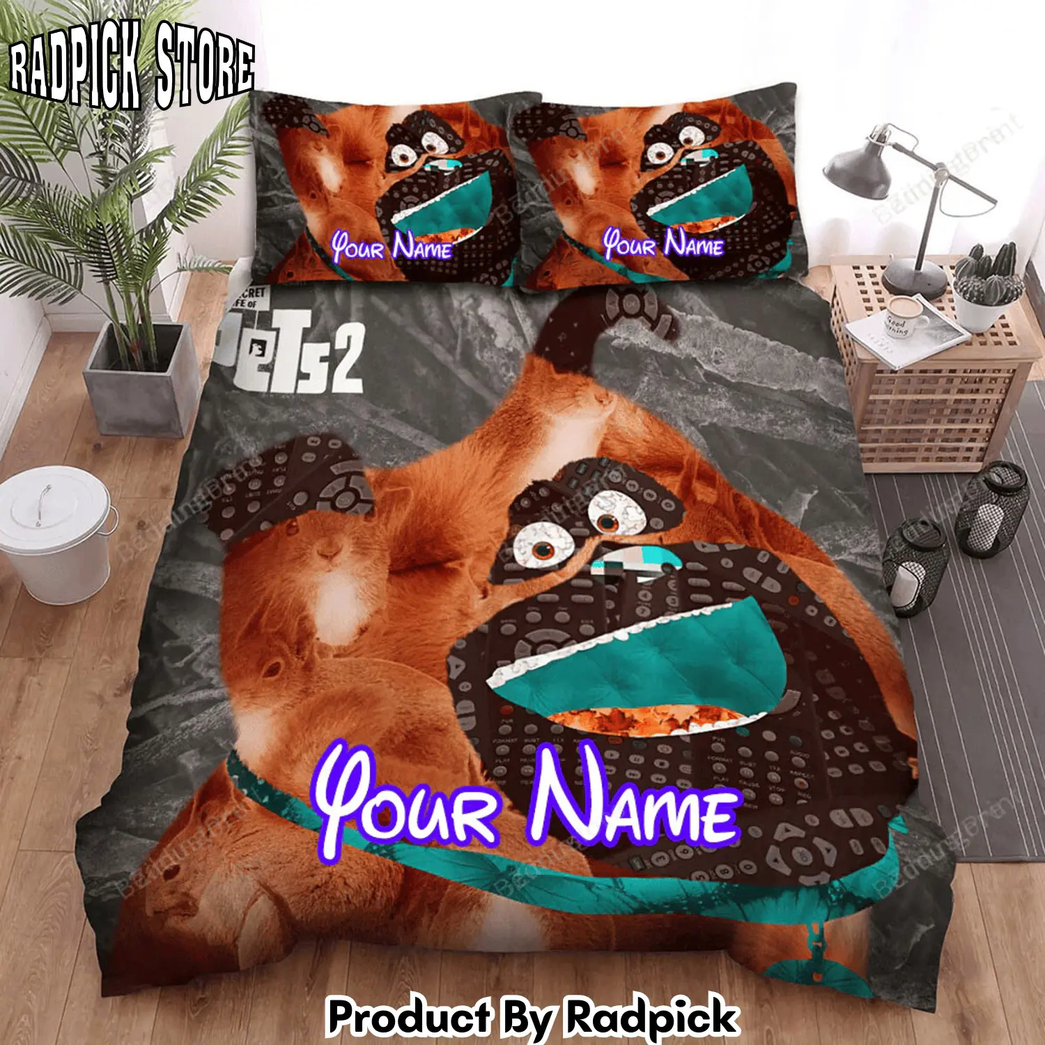 Radpick the secret life of pets 2 28201929 movie illustration 2 bed sheets duvet cover personalized name bedding sets rp327949